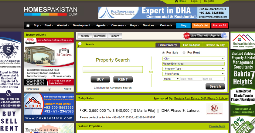 Growing Online Top Real Estate Ecommerce Portals in Pakistan