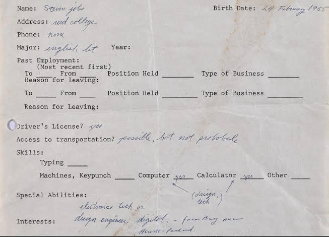 Steve Job Old Resumè Shows He Applied To 'Atari' Before Apple!