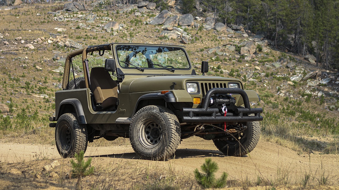 jeep wrangler and 1990s vintage jeep