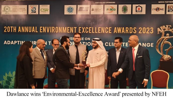 Dawlance wins ‘Environmental-Excellence Award’ presented by NFEH