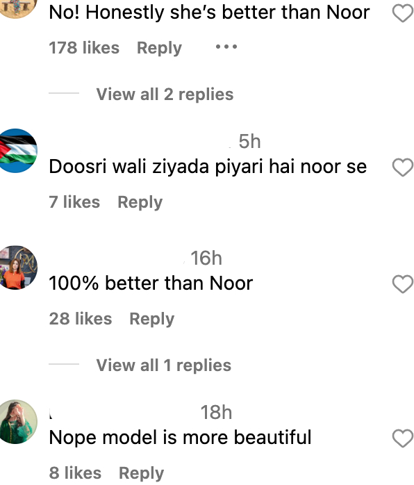 noor zafar compared