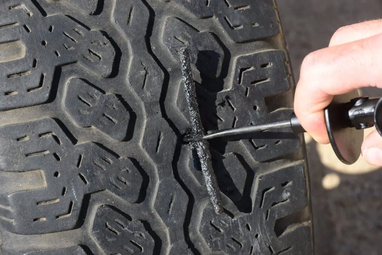 Plug punctured Tire