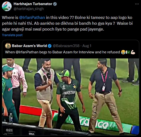 harbhajan-singh-trolls-babar-azam-fan-page