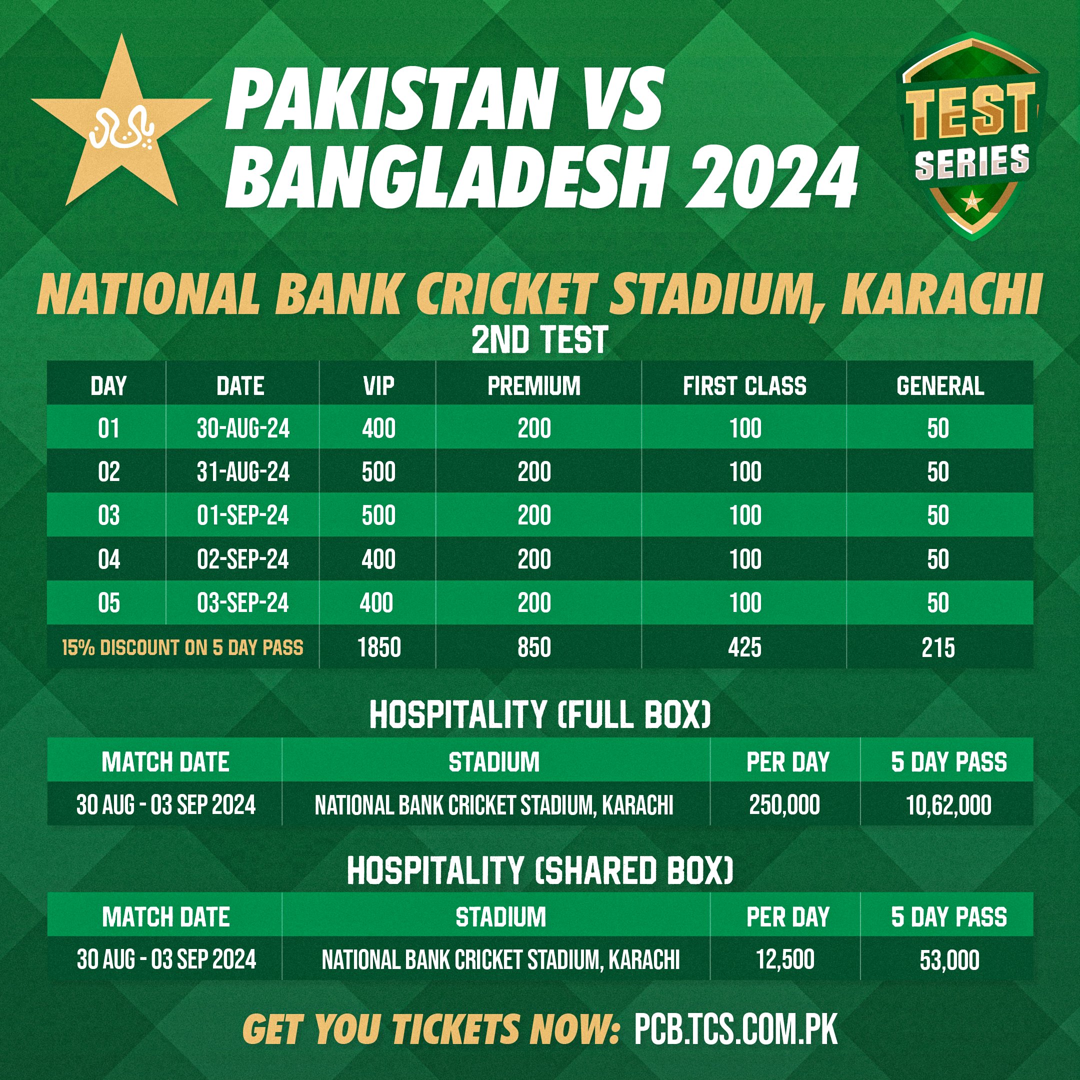 pcb-unveils-ticket-prices-for-pakistan-bangladesh-test-series