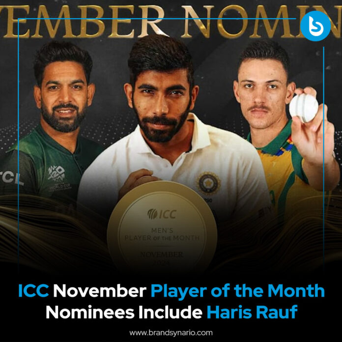 ICC November Player of the Month Nominees Include Haris Rauf