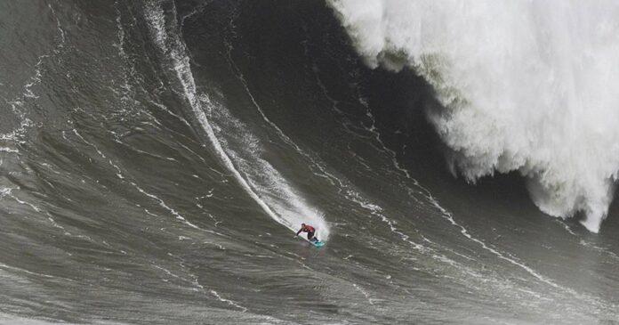 Alessandro Slebir Surfs 108-Foot Wave at Mavericks