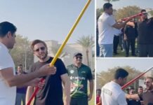 Arshad Nadeem Guides Shahid Afridi in Javelin Throw Techniques