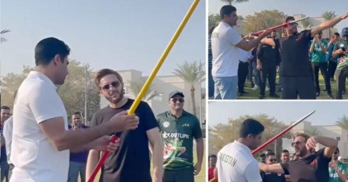 Arshad Nadeem Guides Shahid Afridi in Javelin Throw Techniques