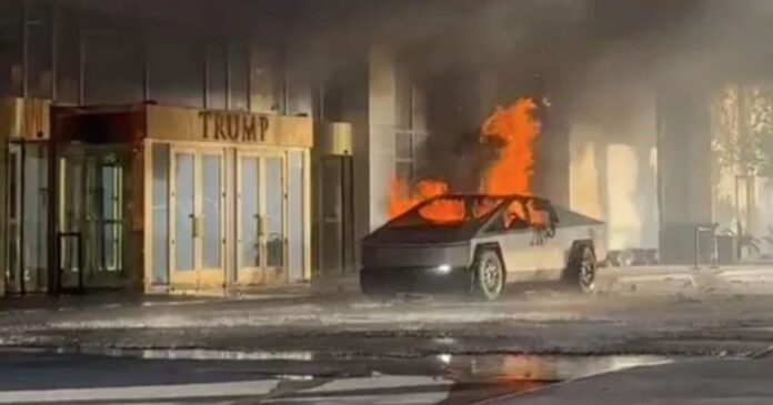 Tesla Cybertruck Exploded Outside Trump Hotel