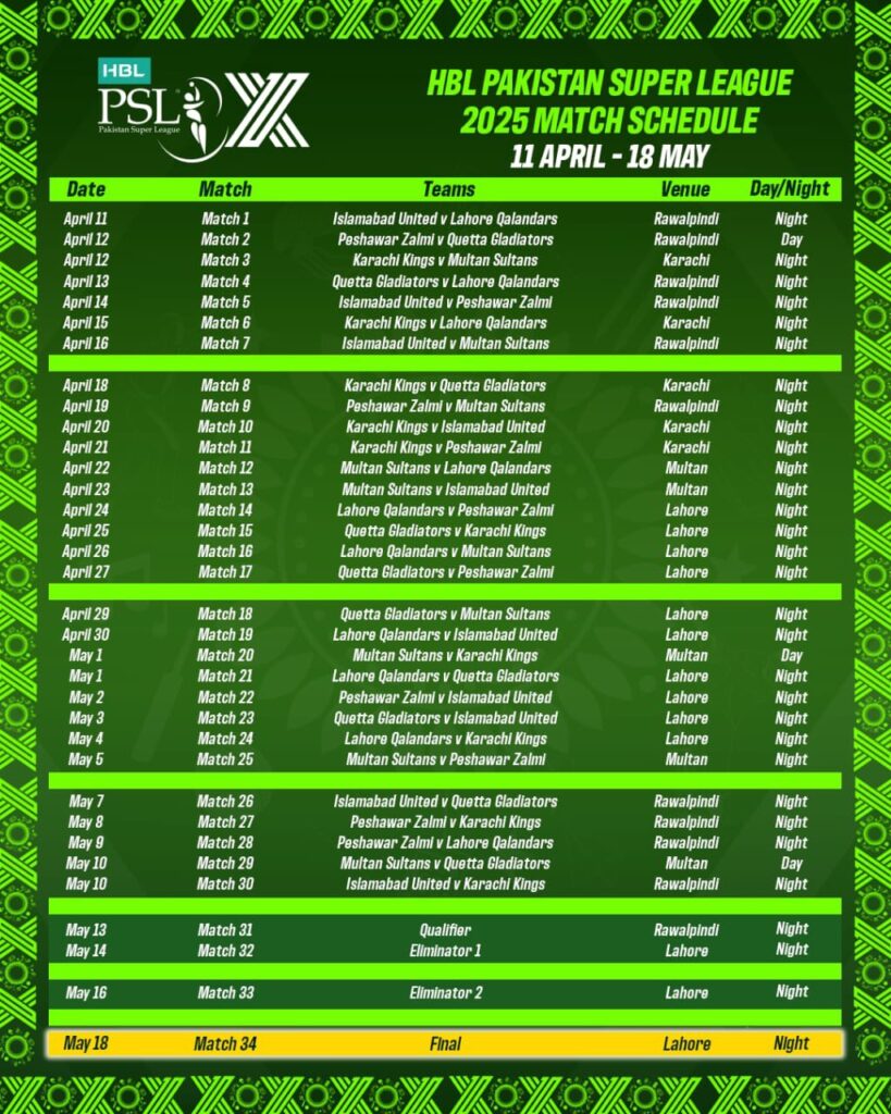 PSl-10-schedule