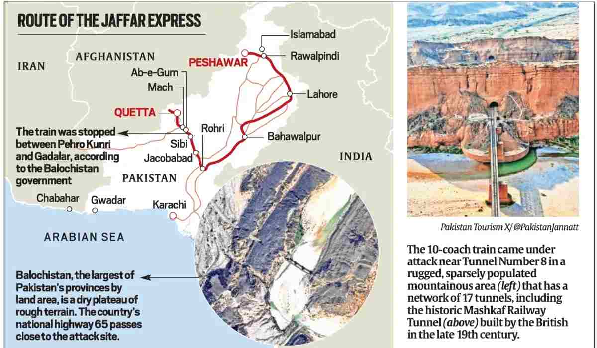 Jaffar Express Route Map